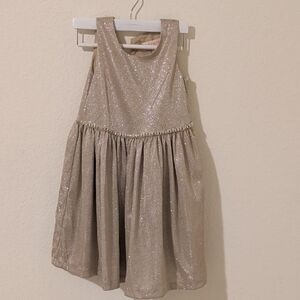 Biscotti Glittering Beige Kids Dress